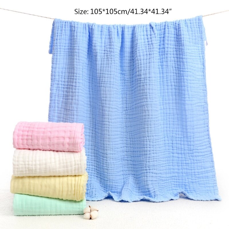 Дышащее 6-слойное марлевое детское одеяло, муслиновая пеленка для новорожденных, банное полотенце, теплое покрывало для сна