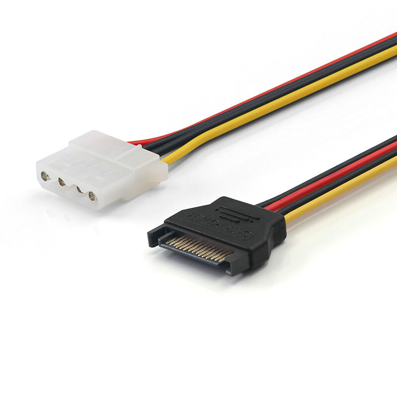 Kabel Daya ekstensi adaptor perempuan, 1 ~ 10 buah 15-Pin Sata jantan ke Molex Ide 4-Pin betina untuk komputer, kabel daya koneksi Drive optik