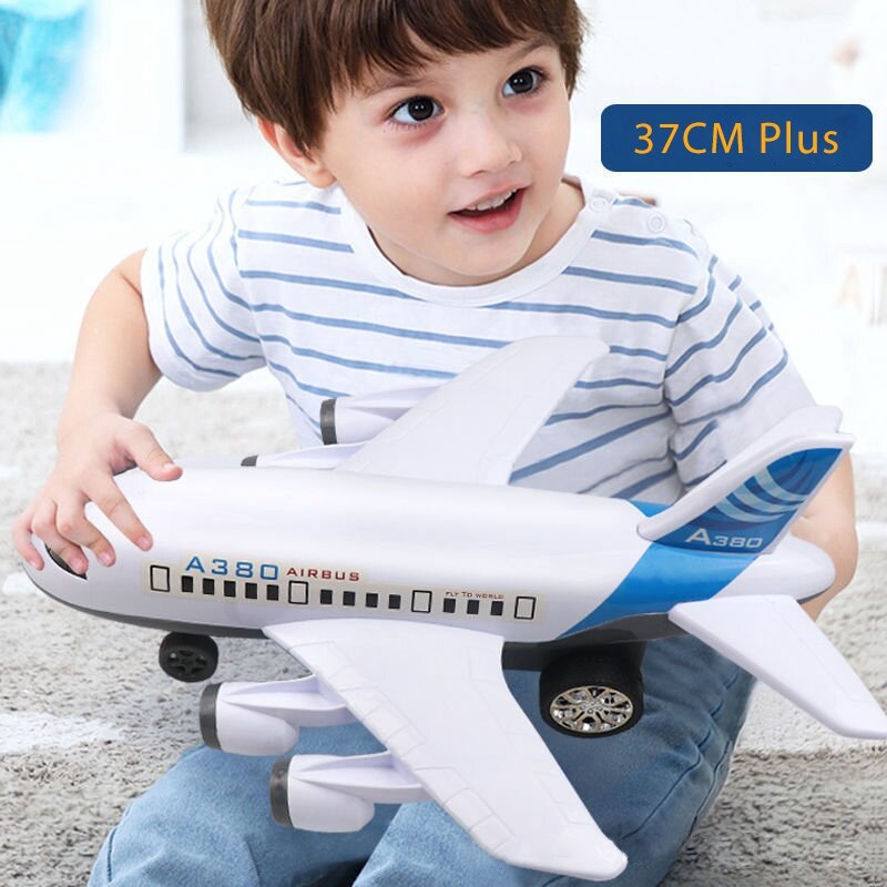 Kids Universal Airbus Toys Pull Back Children Plane Dolls Kids Plastic Random Aircraft Model Educational Airliner Puzzle Gifts