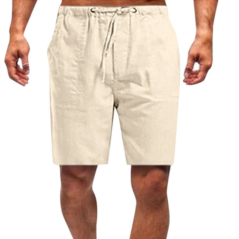 men's waist with pockets casual loose solid drawstring waist mens utility shorts men toga baseball shorts push apparel shorts