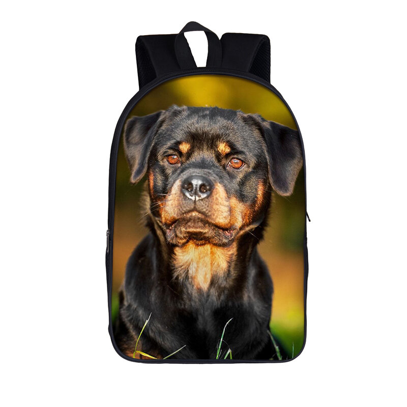 독일 셰퍼드 귀여운 강아지 패턴 배낭, 십대 어린이 학교 가방, 소년 강아지 책 가방, 여행 가방 배낭