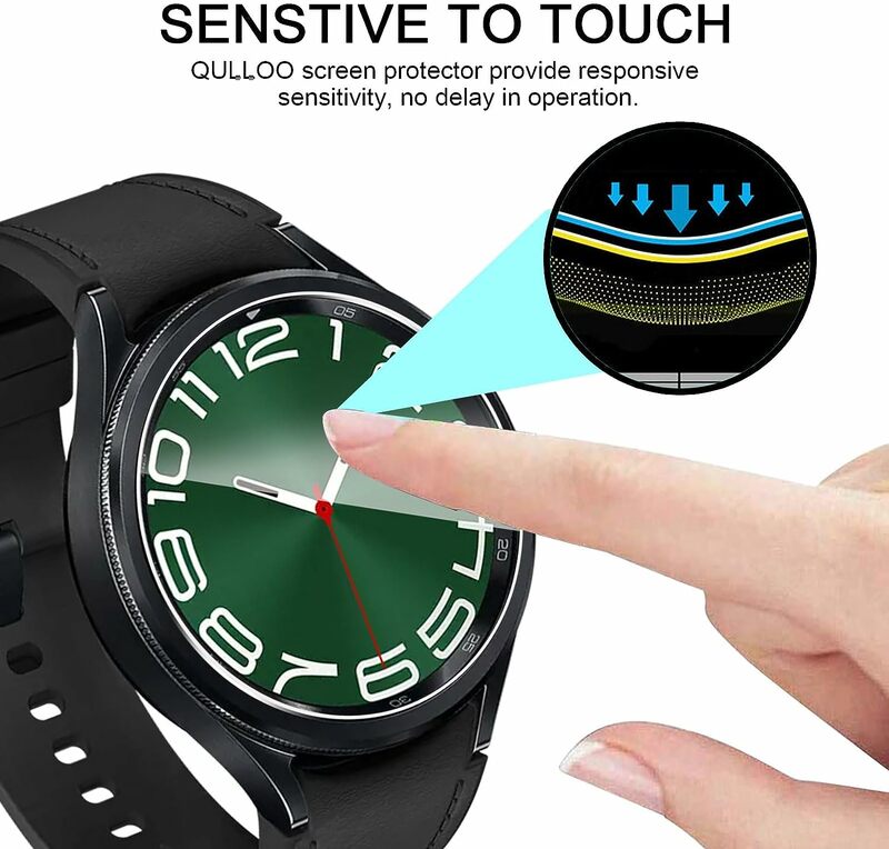 Tempered Glass for Samsung Galaxy Watch 6 Classic 47 MM 3PCS HD Scratch-resistant Tempered Glass Protective Film