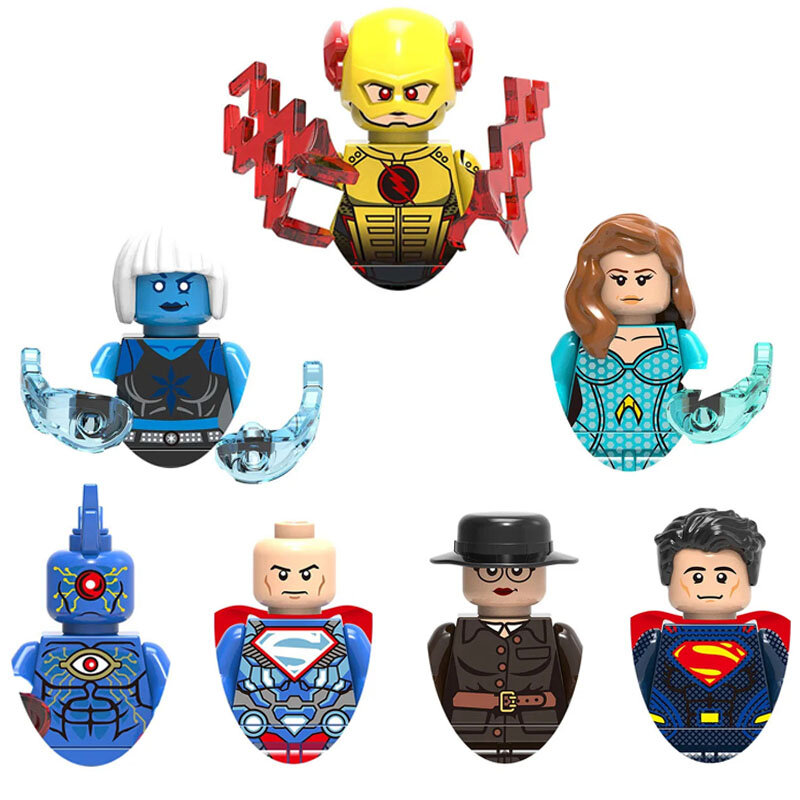 Super-herói Mera irmão Eye Bricks, Cartoon personagem Building Blocks, Presente de aniversário, X0219, XH957, XH959, XH960, XH962, XH964