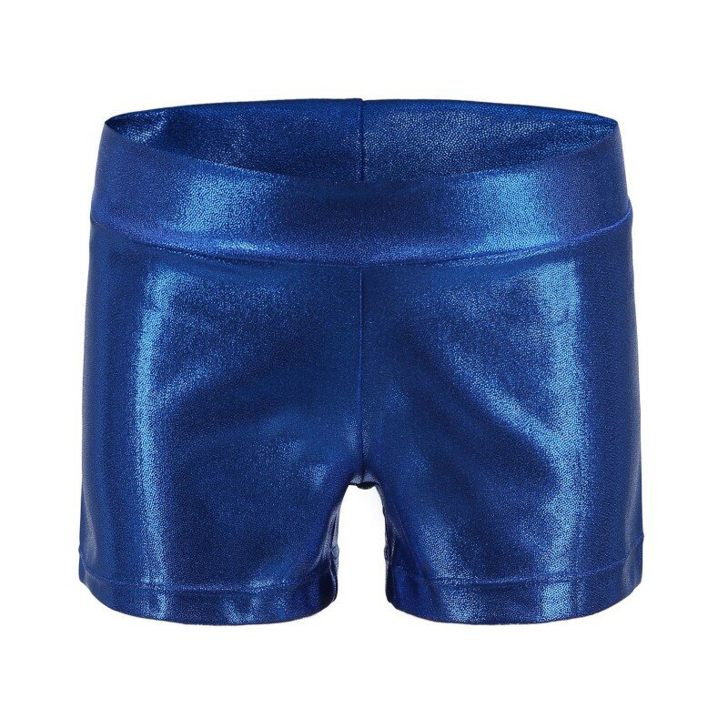 Bottoms de boxer bronzeador brilhante para meninas, shorts para esportes de ioga, ginástica de ginástica, crianças