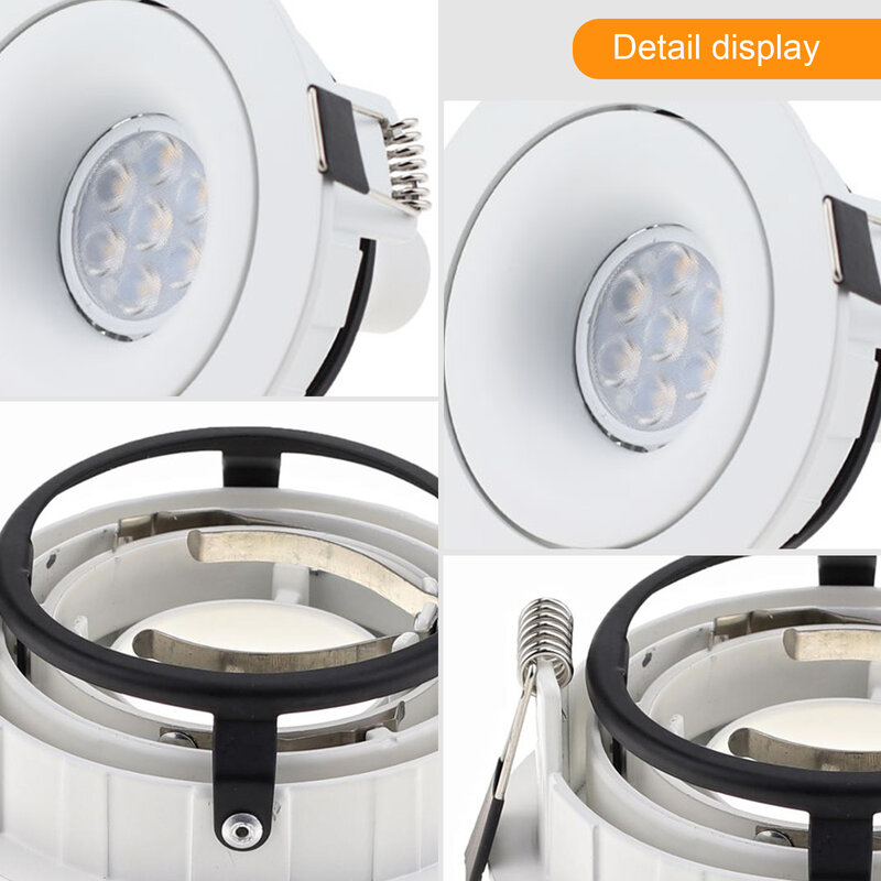 โคมไฟเพดาน LED เพดาน Trim แหวนหลอดฮาโลเจน GU10 MR16ติดตั้งอุปกรณ์กรอบ Spot Light สำหรับ Home Illumination