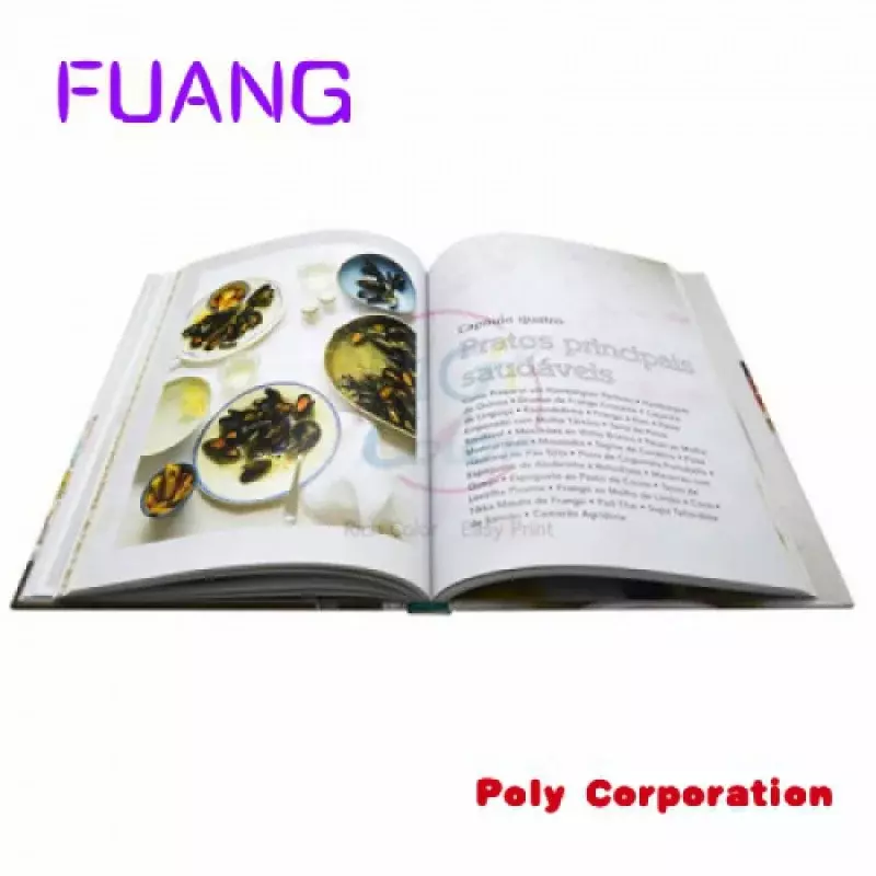 Benutzer definierte China Fabrik hochwertige Hardcover Rezept Kochbücher drucken billig drucken bunte dicke Menü Katalog Bücher