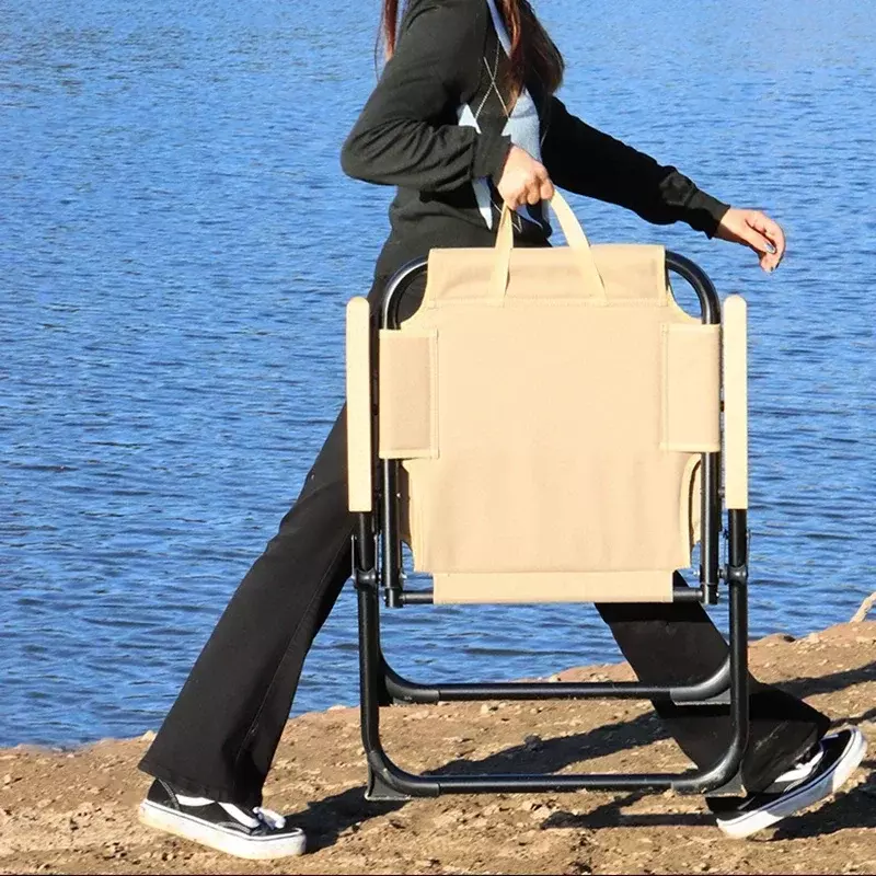 Atualizado portátil Folding Camping Chair, tecido Oxford, piquenique, espreguiçadeira, viagens modernas, praia, sol, mobília ao ar livre