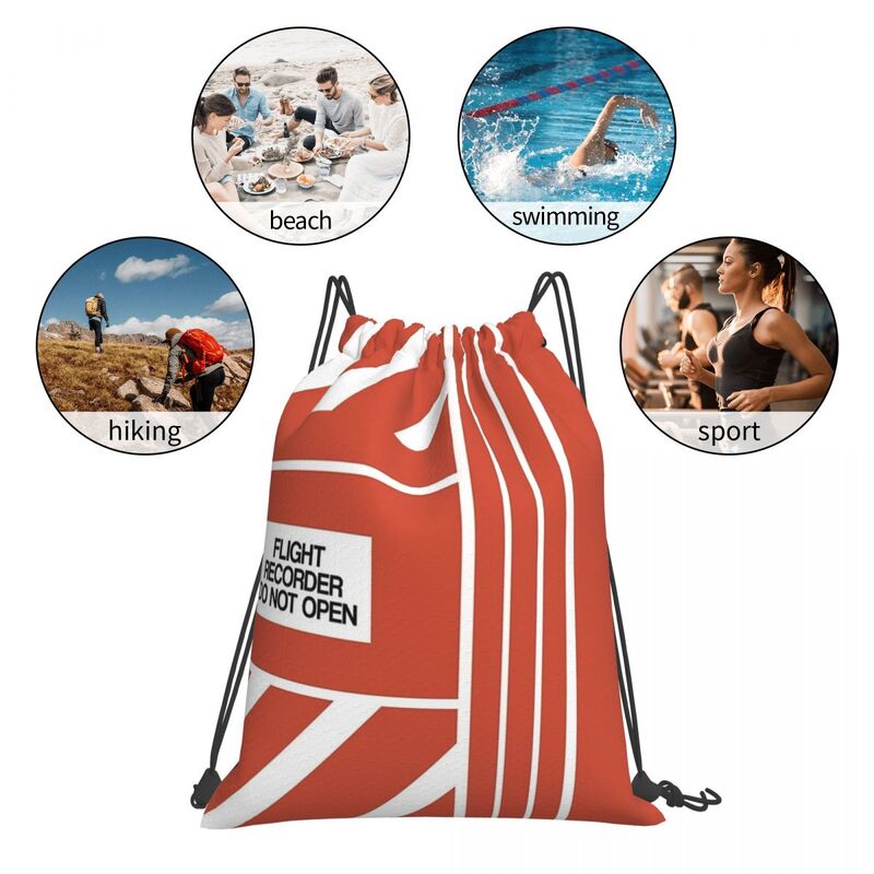 Flight Recorder Backpacks Fashion Portable Drawstring Bags Drawstring Bundle Pocket Sports Bag Book Bags For Travel Students