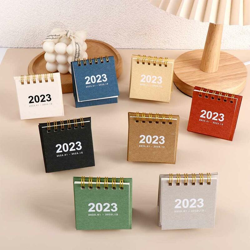 Colore cancelleria tavolo Planner carta Agenda annuale Scheduler giornaliero calendario da tavolo 2022 calendario Mini calendario 2023 calendario
