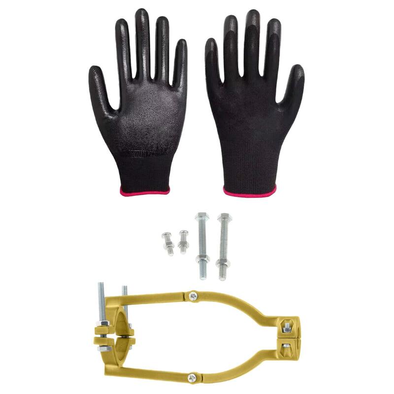 Convertidor de soporte de agujero de taladro eléctrico, herramienta eléctrica duradera, accesorio y guantes