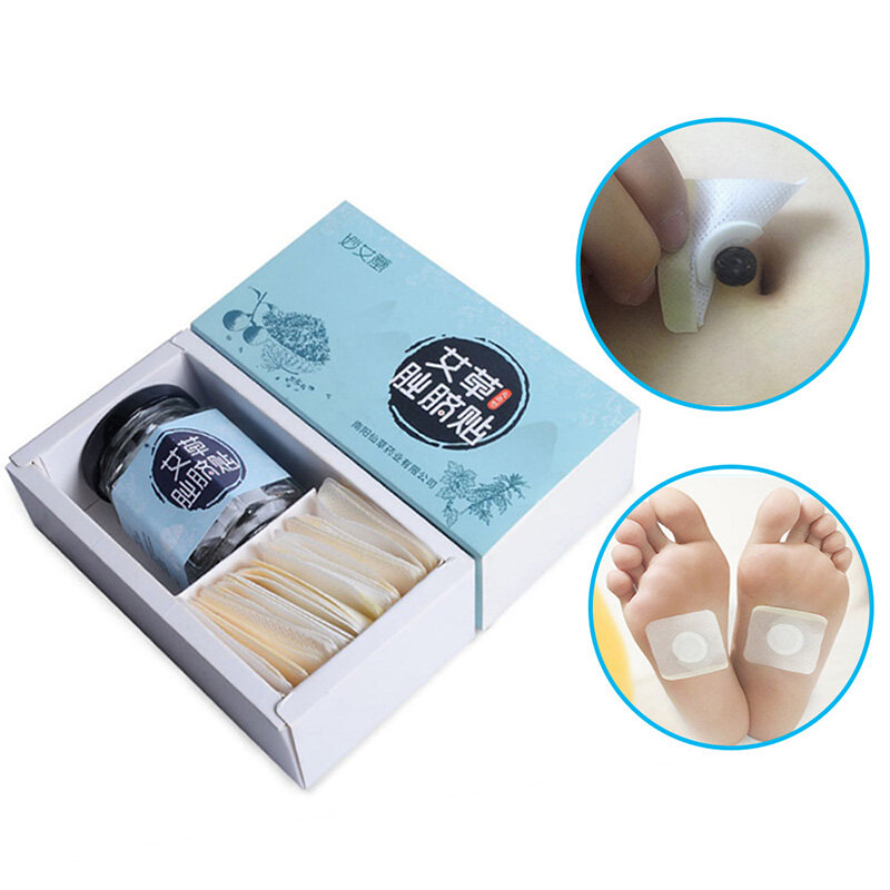 30Pcs Natural Herbs Navel Sticker Body Slimming Shaping Patches Warm Foot Abdomen Stomach Wormwood Paste Dampness Removal