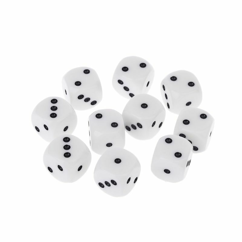 10Pcs 16mm D3 Six Sided Dices Beads For Dungeons & Dragon D&D RPG Poly Desktop f R66E