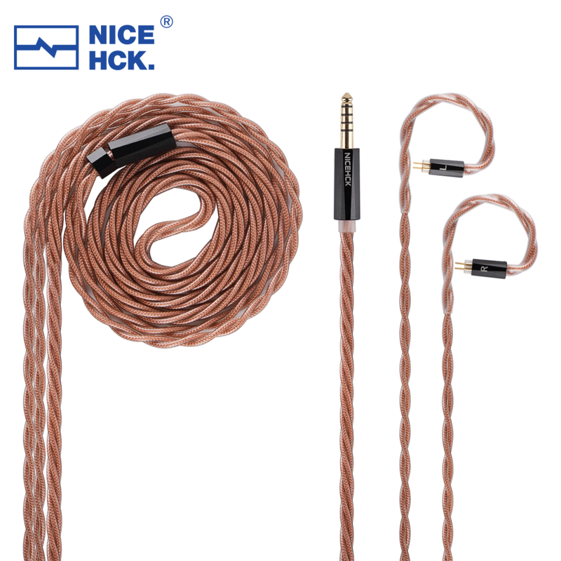 NiceHCK OurOasis-Cable de auriculares HiFi para Monitor de oído, Cable Furukawa Copper + 6N OFC MMCX/2Pin 4,4mm para Himalaya Cadenza 4 Singolo EA1000