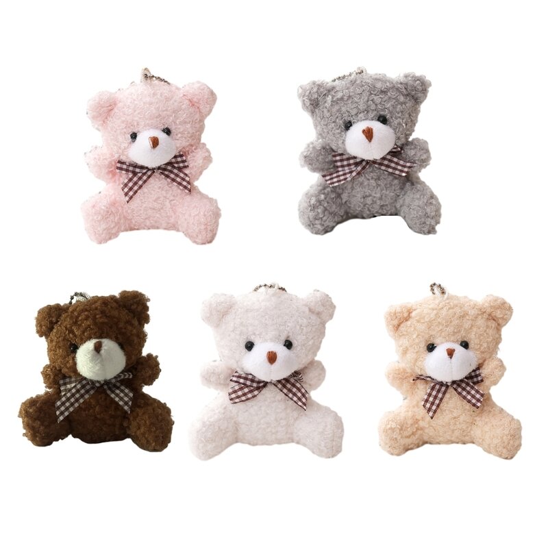 Q0KB Plush Pendant Carkey Hanging Pendant Mini Bear Children Giftbag Stuffer