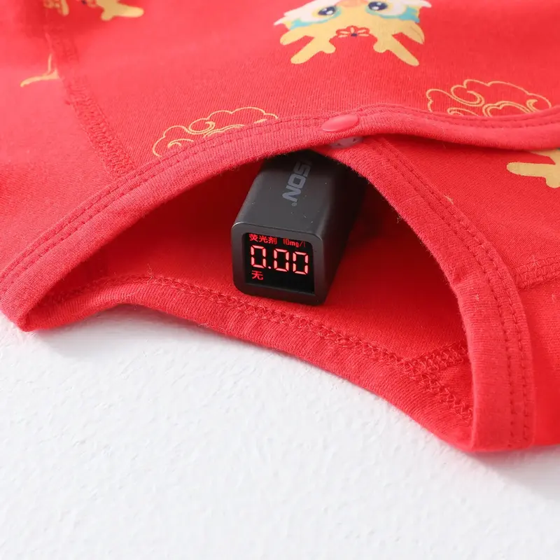 Pakaian bayi katun merah Tahun Baru Cina, piyama Romper baru lahir tahun penuh bulan penuh, baju Jumpsuit naga merangkak