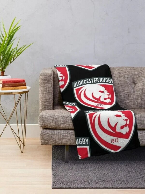 gloucester rugby Throw Blanket Bed linens Thermal Flannel Fabric Shaggy Blankets