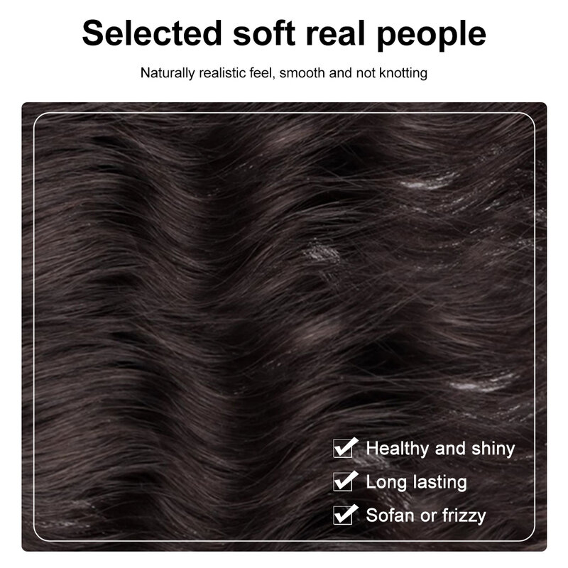 Topper rambut manusia asli untuk wanita ekstensi rambut atas potongan untuk wig penipis peningkatan Lace Base Premium Toppers Remy