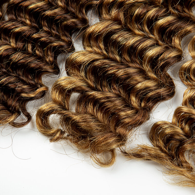 NABI Highlight P4/27 fasci di intrecciatura dei capelli Extension Deep Wave Hair Bulk estensioni dei capelli vergini brasiliani Bundle per la tessitura