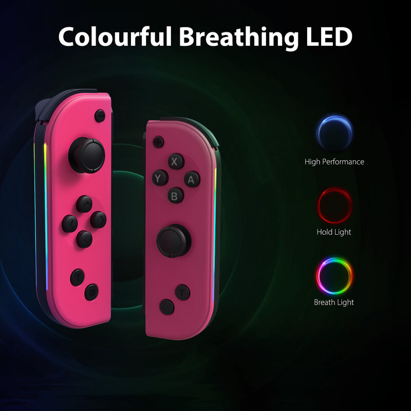 Джойстик-контроллер с боковым свечением, джойстик, L/R, совместим с Lite/OLED/Switch Nintendo Joycon с пробуждением