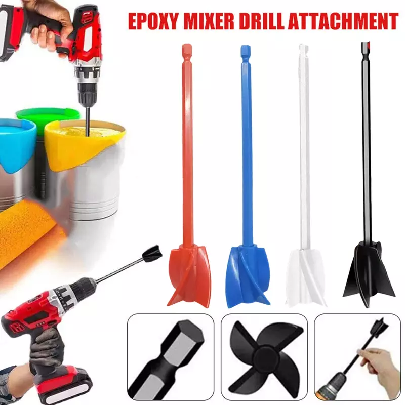 Epoxy Mixer Paint Drill Attachment Paddle Consistency Liquids Resin Head Stirrer Mixer Paint Resin Attachment With Drill Chuck
