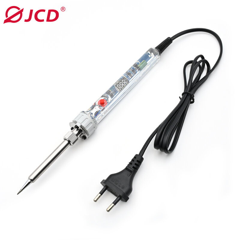 JCD solder besi listrik, 100W suhu dapat diatur Display Digital LCD dengan saklar 110V 220V alat perbaikan las