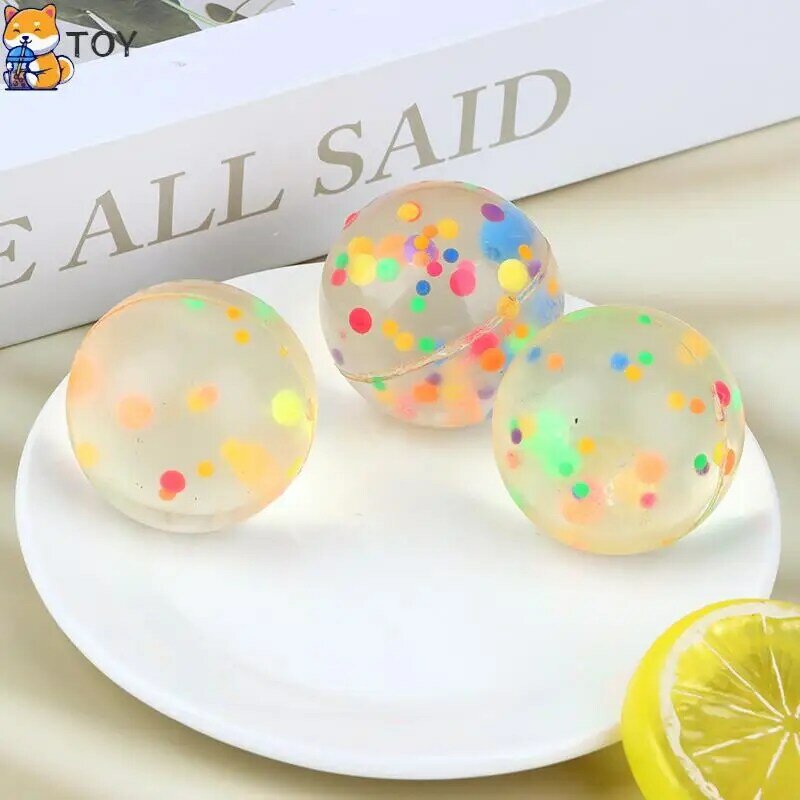 Bolas de borracha coloridas claras para crianças Jelly Ball Bounce Balls Bouncy Toys Favors de festa, presentes, 42mm, 1pc