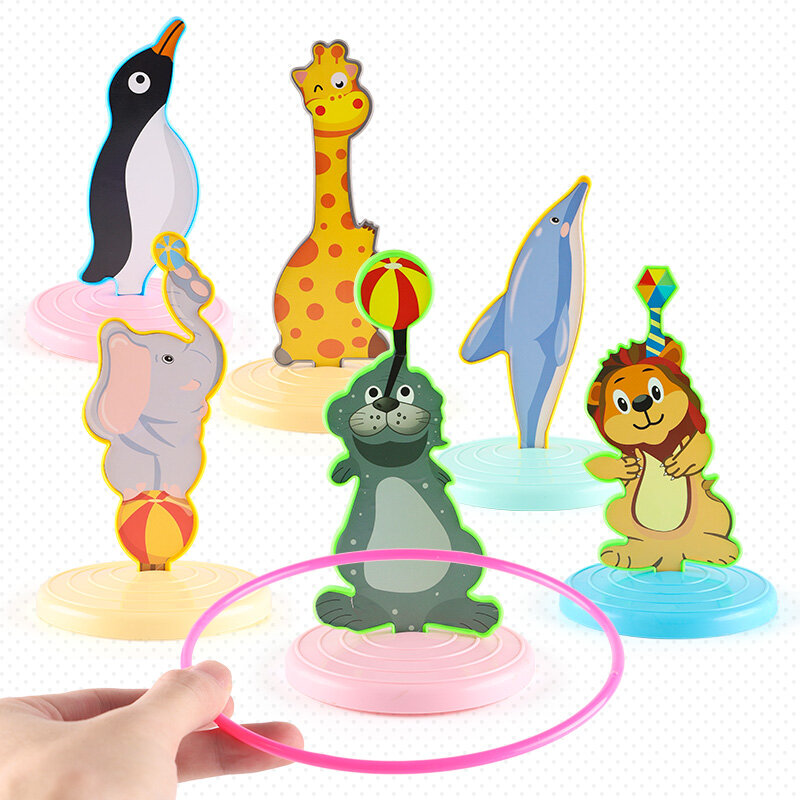 Outdoor Kids Funny Physical Training Sport Toys Cute Animal Ring Set Game With 12 Hoops For Park Play Boys Girls