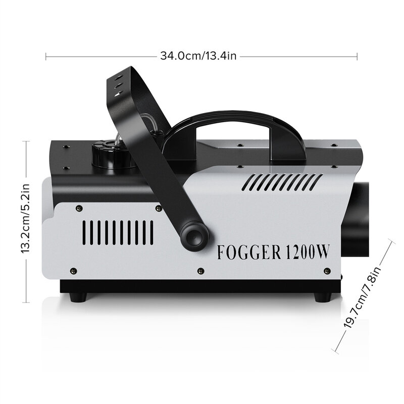 1200W Smoke Machine Professional Pioneer Dj Mixer Fog Machine per Wedding Laser Disco 6 LED Lighting Dmx Lights Controller