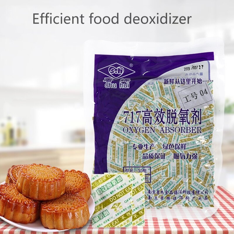300 absorvente pequeno do oxigênio do deoxidante 30cc dos sacos para o produto comestível a longo prazo do mooncake