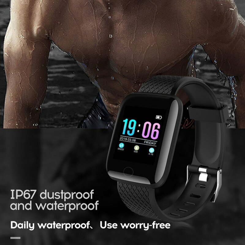 Relógios inteligentes à prova d'água para homens e mulheres, pressão arterial, monitor de freqüência cardíaca, relógio esportivo, smartwatch para Android, IOS, Apple, iPhone, IP67