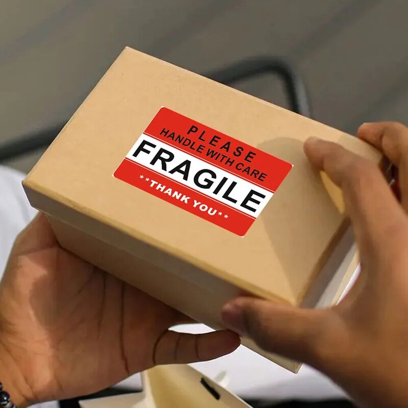20 fogli adesivi con Logo Fragile spedizione avvertenza adesiva avvertenza confezione prodotto