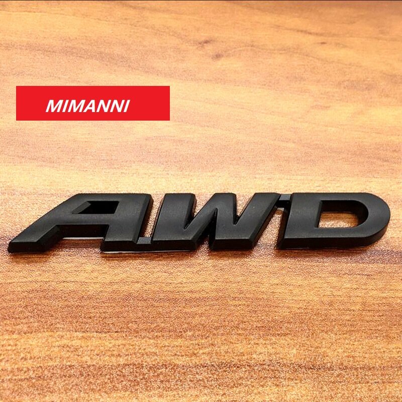 Auto styling car AWD 3D metal chrome zinc alloy 3D badge sticker auto parts For Honda Toyota 4 Drive sticker