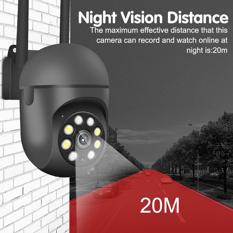 كاميرا LLSEE ثلاثية الأبعاد 2.4g + 5g مزدوجة النطاق تعمل بالواي فاي كاميرا ip عالية الدقة للرؤية الليلية كشف الحركة في الهواء الطلق مراقبة الأمن كاميرا حماية