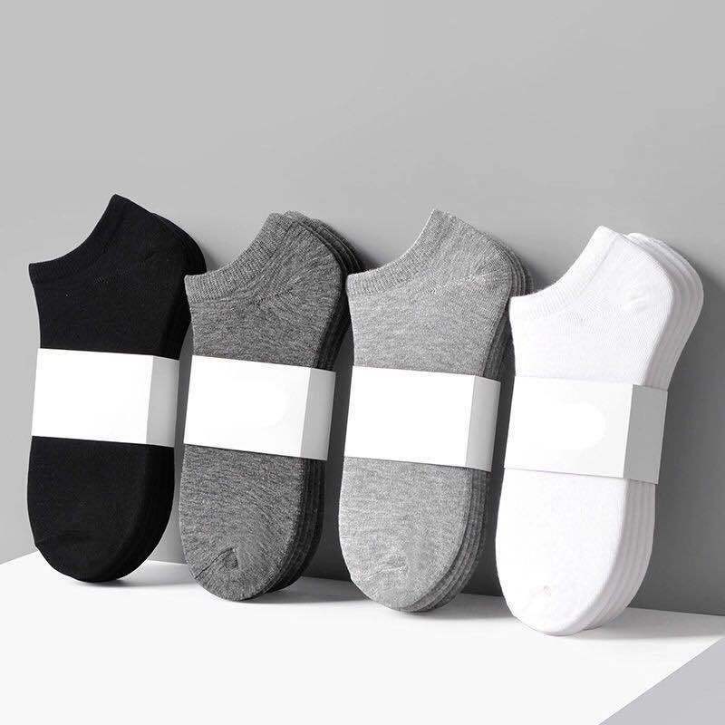 10 Pairs and 5Pairs Women's Socks Solid Color White Black Ankle Socks Breathable Sports Comfortable Cotton Floor Socks for Women
