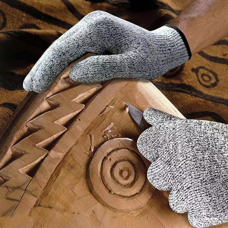 Grau 5 anti-corte resistente luvas hppe mão suprimentos de proteção jardinagem jardim luvas de proteção do trabalho proteção de segurança