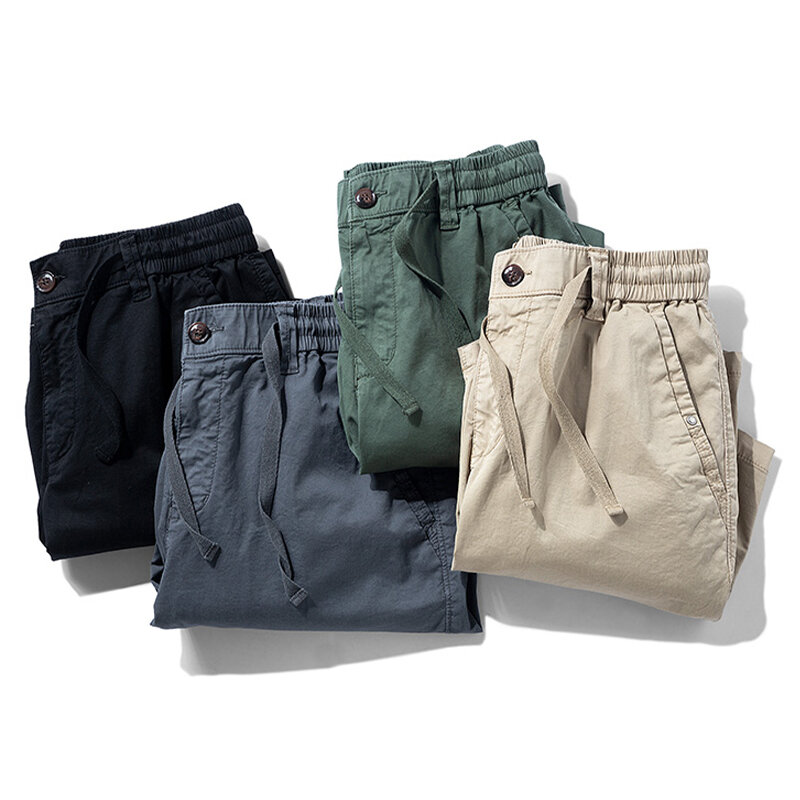 2023 nuevos pantalones cortos de tirantes ligeros de moda de verano para hombres cómodos para hombres con bolsillos múltiples y pantalones cortos de algodón de gran tamaño para hombres