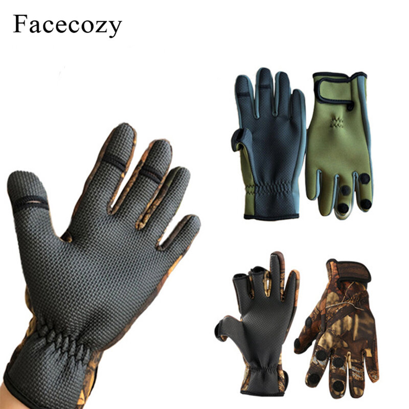 Gants de protection à deux doigts pour moto, M, L, Xl, gants d'équitation pour vélo, pêche d'hiver, gants d'escalade antidérapants