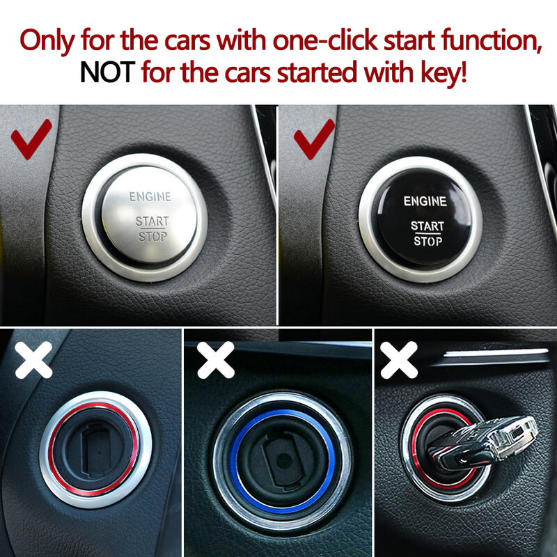 Interruptor de encendido del motor sin llave, botón de arranque y parada de un clic para Mercedes Benz, todos los modelos C, W204, GLK, X204, W176, W205, W212