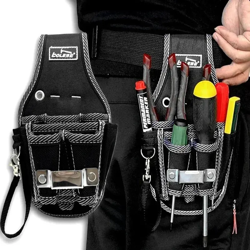 Eletricista Cintura Ferramenta Bag, Case, Chave De Fenda Kit, Suporte De Tecido Multifuncional, Nylon Pocket Belt, Bolsa Ferramenta