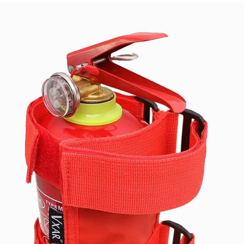 Soporte de correa para extintor de incendios, barra enrollable ajustable, soporte de montaje multifuncional para