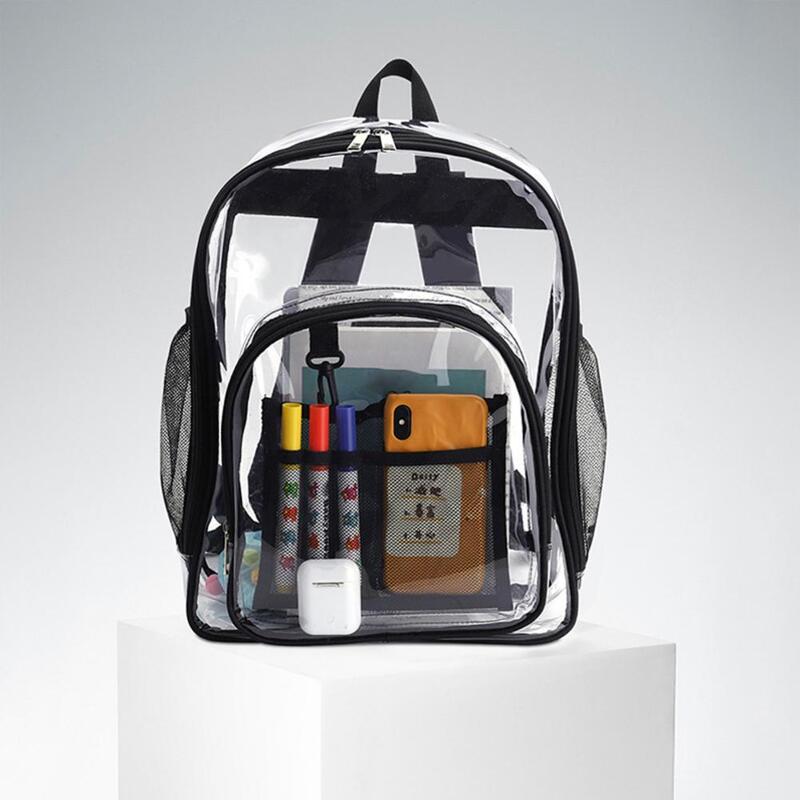 Школьный рюкзак для женщин, спортивные дорожные и школьные рюкзаки для ноутбука, прозрачные вместительные школьные портфели с гладкой молнией