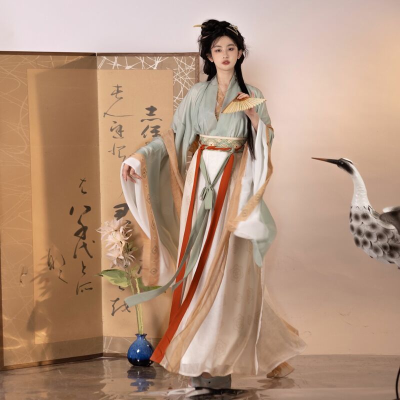 Kostum Cosplay Hanfu peri tradisional Cina pakaian wanita gaun peri Hanfu Set pakaian Oriental harian elegan wanita
