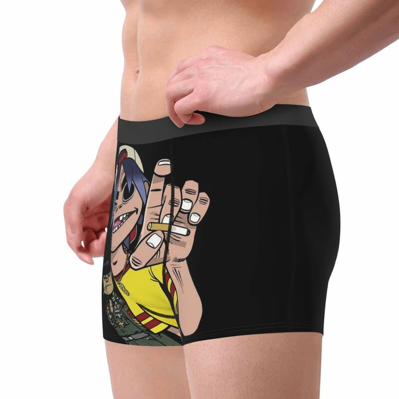 Music Band Gorillaz Art Man's Printed Boxer Briefs Underpants Highly Breathable High Quality Gift Idea