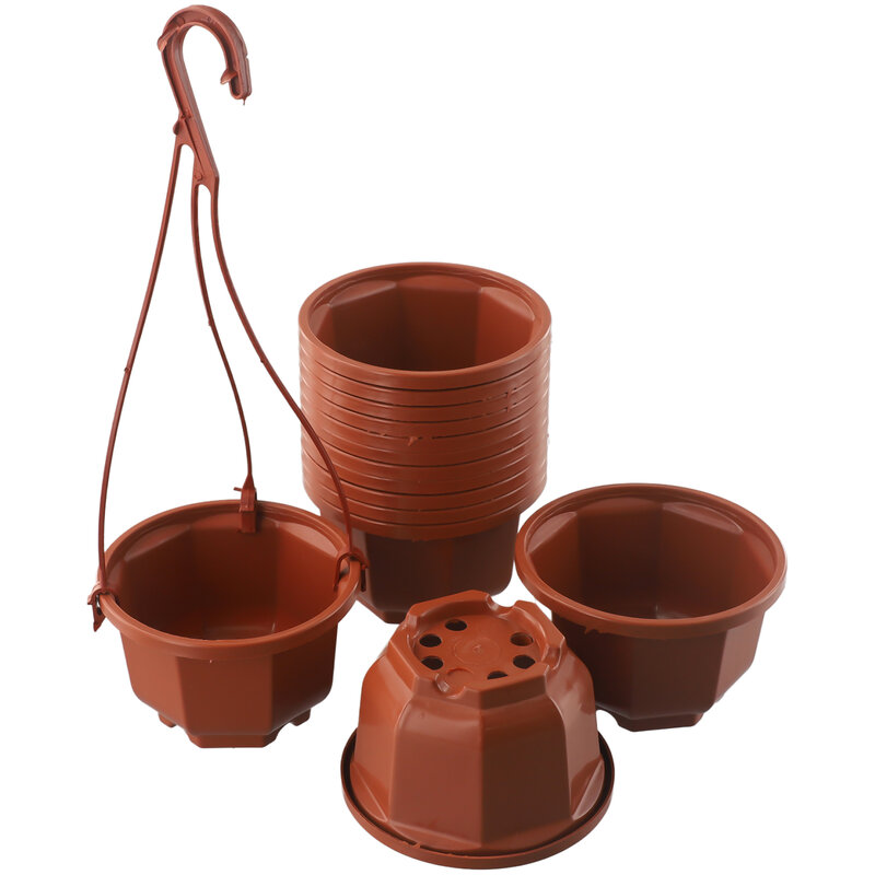 JOPlant-Pot de fleur en plastique, panier porte-plante, décor de balcon, pots de plantes, cintre, accessoires de jardin, 1 pièce