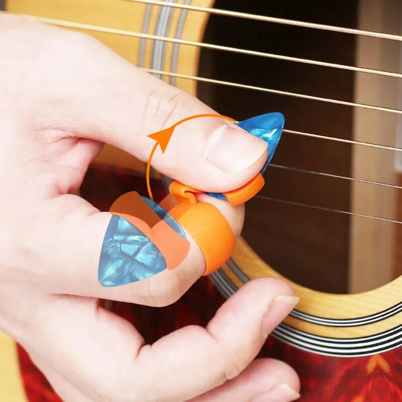 For Acoustic Electric Bass Guitar Auxiliary Tool Finger Cover Guitar Picks Holder Guitar Plectrums Guitar Pick Finger Cots
