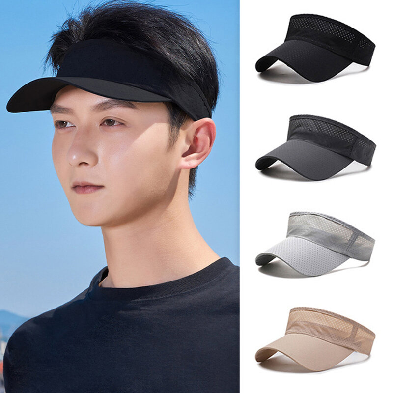 New Summer Quick Drying Air Sun Hats Mens And Womens Mesh Roofless Outdoor Sunshade Hat Summer Breathable Classic Tennis Cap