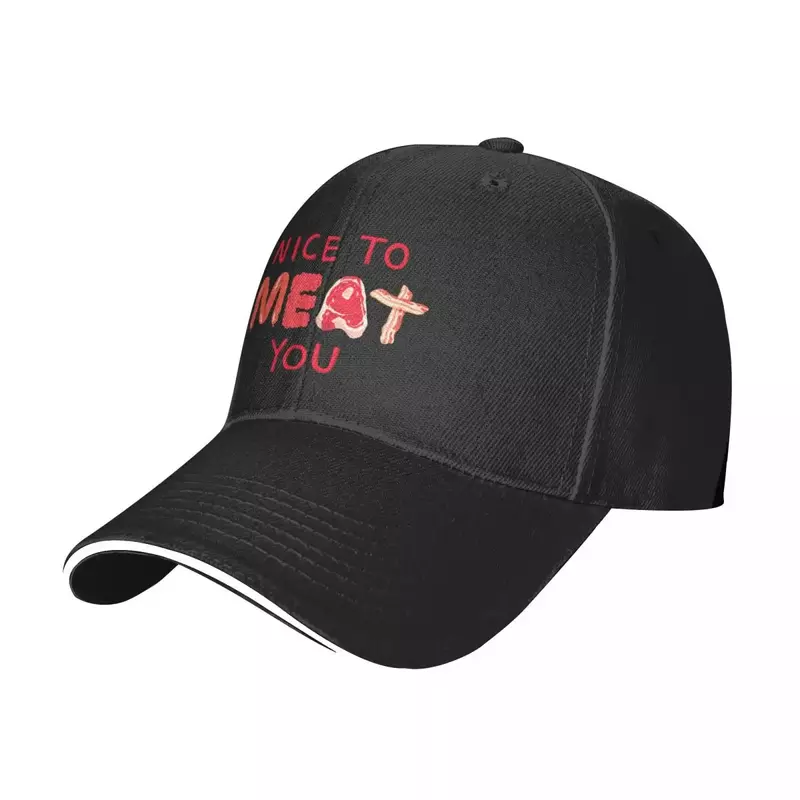 Nice To Meat You Cap Baseball Cap bucket hat Hat men Women's
