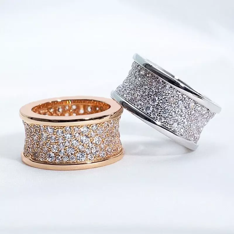 S925 Anel de cintura pequeno para mulheres, joia completa com diamante, marca de moda high-end, design de luxo