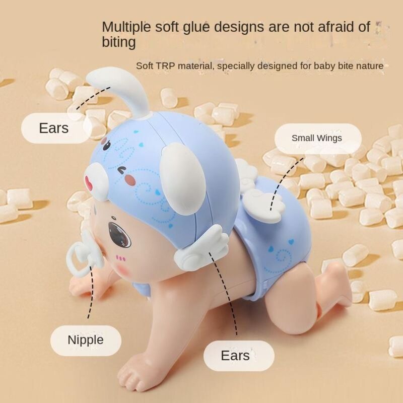 Electric Toddlers Baby Pacifier Crawling Toys Infants 6-12 Months Learning Climb Electric Climbing Baby Pink Montessori Gift