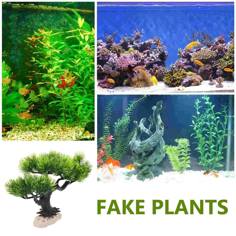 Aquarium Lifelike Plant Decoration Aquarium Tree Ornament Fish Tanks Decorative Plant Decor For Fish Tanks And Aquarium